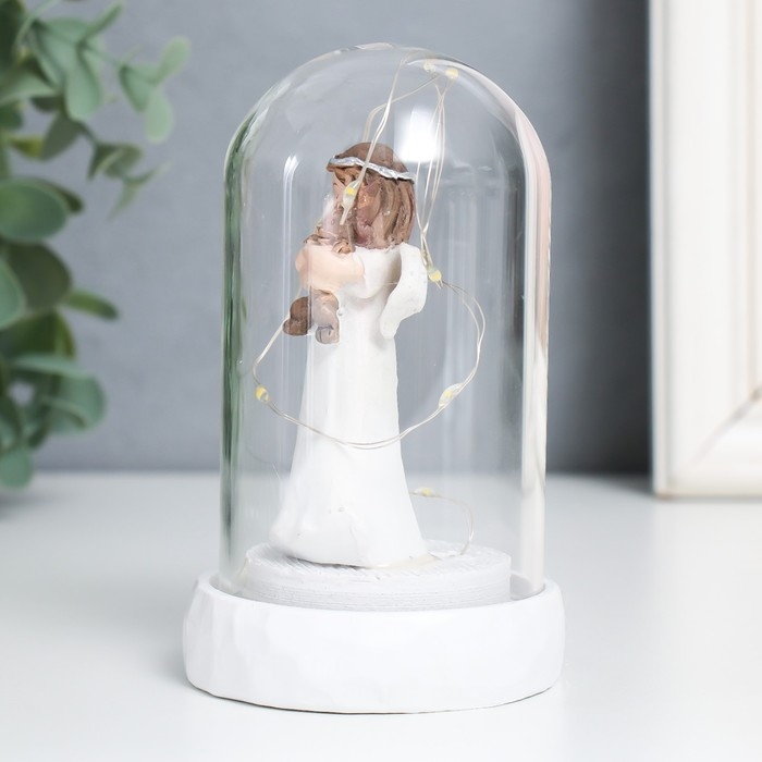 Сувенир полистоун свет Сувенир полистоун свет "Ангел с цветком/молится" МИКС 7х7х11,5 см