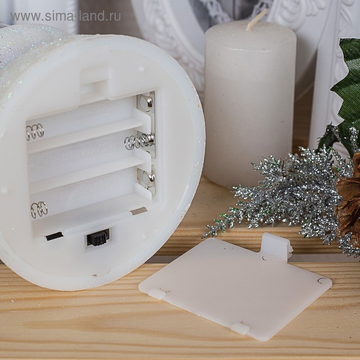 Светодиодная фигура «Свеча с Дедом Морозом» 10 × 26 × 10 см, пластик, блёстки, батарейки ААх3 (не в комплекте), свечение RGB Светодиодная фигура «Свеча с Дедом Морозом» 10 × 26 × 10 см, пластик, блёстки, батарейки ААх3 (не в комплекте), свечение RGB