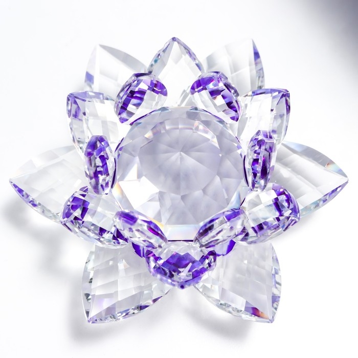 Лотос стекло  Лотос стекло "Лотос фиолет" диам 13,5 см