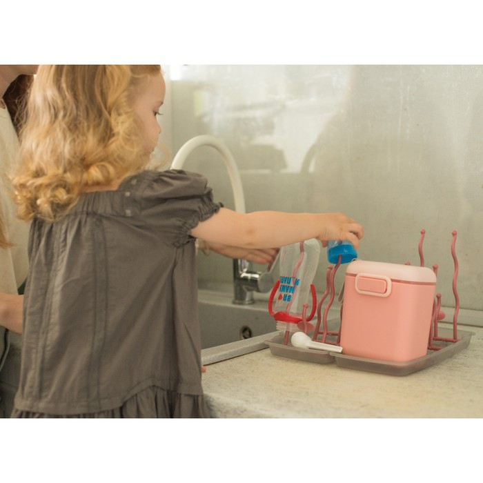 Сушилка для детских бутылочек, цвет розовый Сушилка для детских бутылочек, цвет розовый