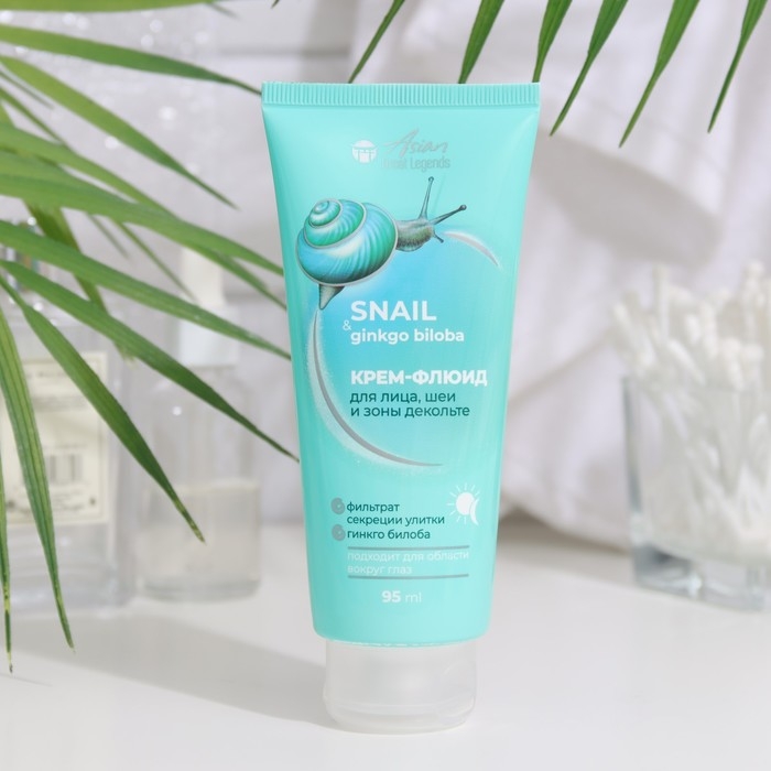 Крем-флюид для лица, шеи и зоны декольте VILSEN ASIAN GREAT LEGENDS, фильтрат секрета улитки и гинкго билоба, 95 мл Крем-флюид для лица, шеи и зоны декольте VILSEN ASIAN GREAT LEGENDS, фильтрат секрета улитки и гинкго билоба, 95 мл