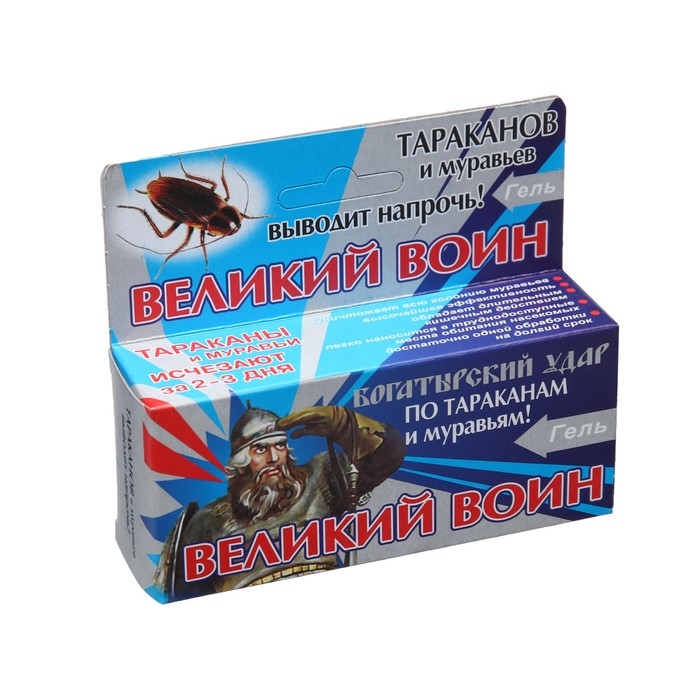 Гель от тараканов Великий Воин, 45 г Гель от тараканов Великий Воин, 45 г