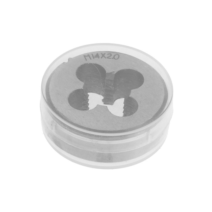 Плашка метрическая ТУНДРА, М14 х 2 мм Плашка метрическая ТУНДРА, М14 х 2 мм