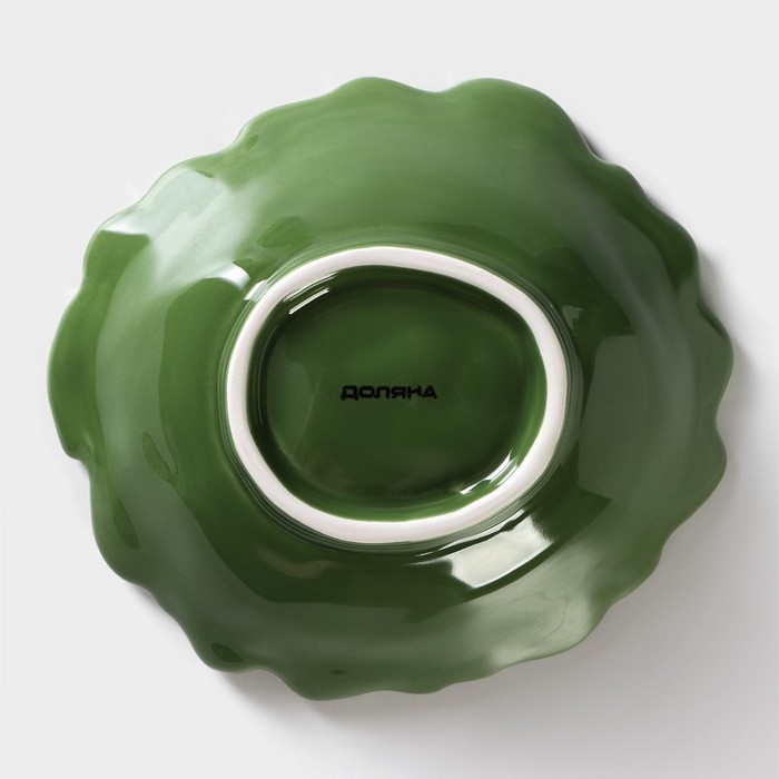 Салатник Доляна «Лист», 270 мл, 13,8×12,4 см, цвет зелёный Салатник Доляна «Лист», 270 мл, 13,8×12,4 см, цвет зелёный