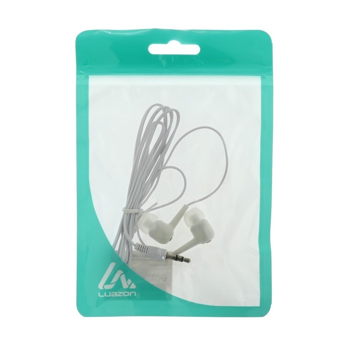 Наушники Luazon "Брилиант" W-02, вакуумные, белые