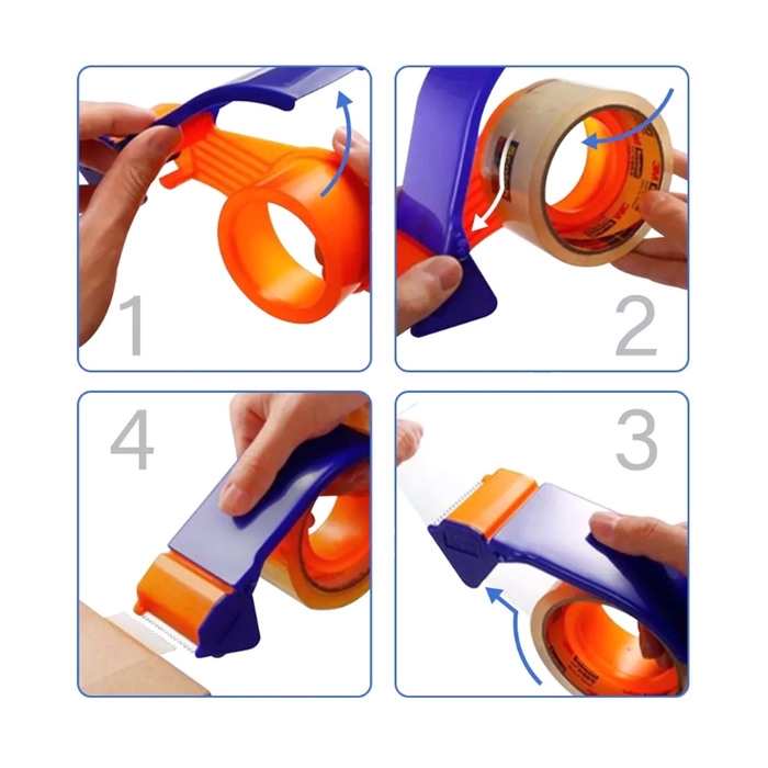 Диспенсер для скотча ЛОМ, пластиковый корпус, 48 мм Диспенсер для скотча ЛОМ, пластиковый корпус, 48 мм