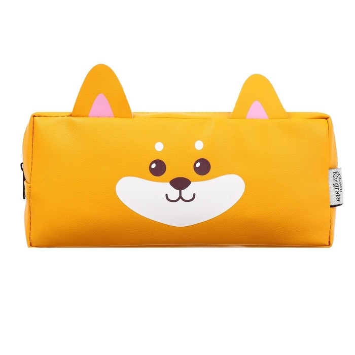 Пенал мягкий, 1 отделение, 90 х 200 х 50 см, объёмный, искусственная кожа, Calligrata "Корги"