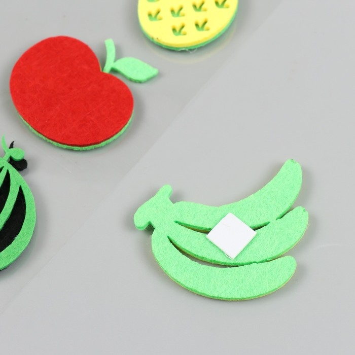 Наклейка фетр Наклейка фетр "Спелые фрукты" 21х12,3 см