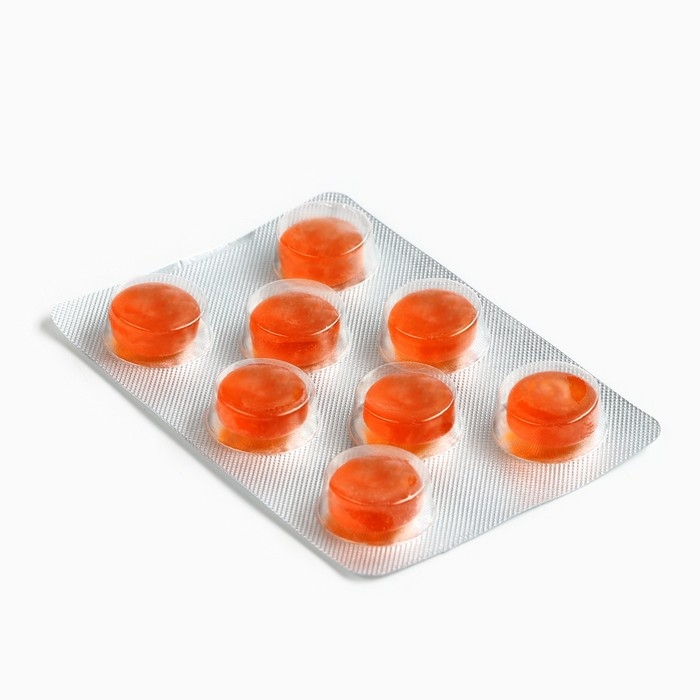 Новый год! Леденцы в блистере, со вкусом апельсина &laquo;Супертусин&raquo;, 16 г