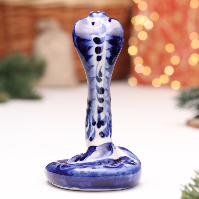 Сувенир Сувенир "Змея", №6, гжель, 11 см