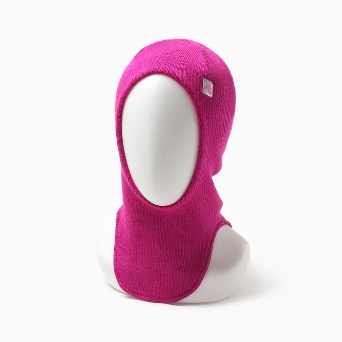 Шапка-шлем для девочки, цвет малиновый, размер 46-50 Шапка-шлем для девочки, цвет малиновый, размер 46-50