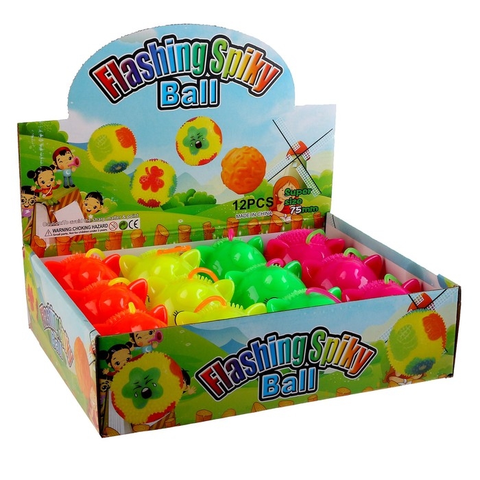 Ёжка «Котик» световой с пищалкой, цвета МИКС Ёжка «Котик» световой с пищалкой, цвета МИКС