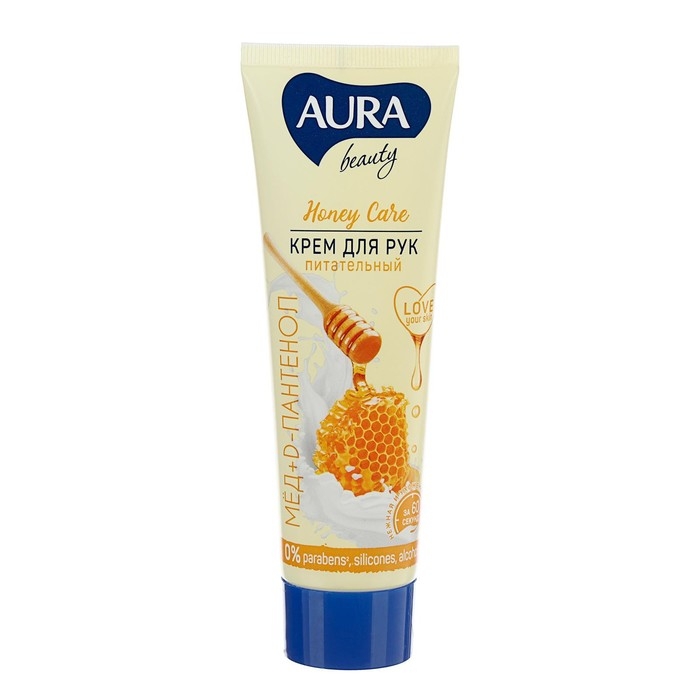 Крем для рук Aura Beauty «Питательный» с D-пантенолом и экстрактом мёда, 75 мл Крем для рук Aura Beauty «Питательный» с D-пантенолом и экстрактом мёда, 75 мл