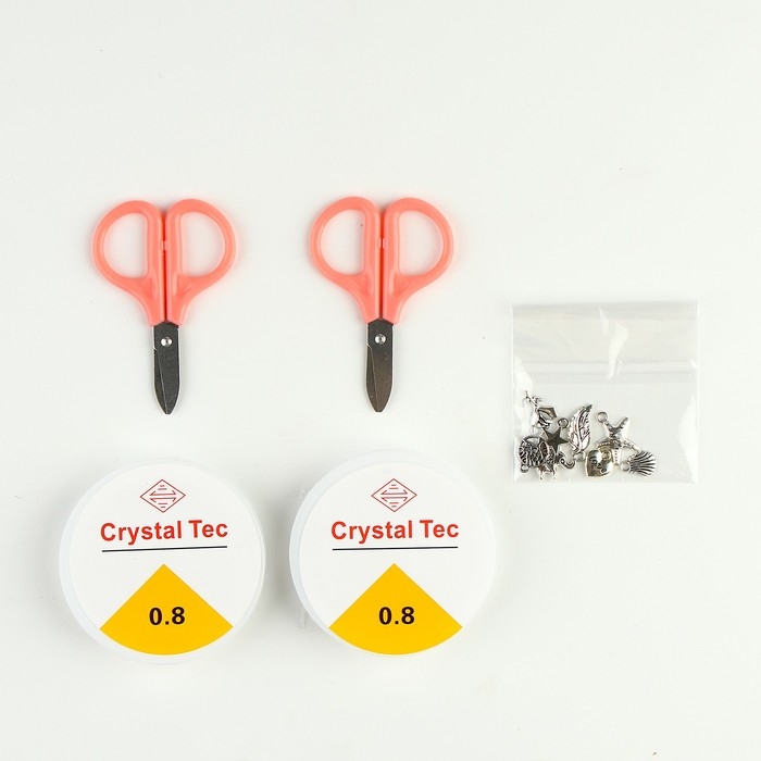 Набор для создания украшений, 24 цвета, 2 лески, шармы Набор для создания украшений, 24 цвета, 2 лески, шармы