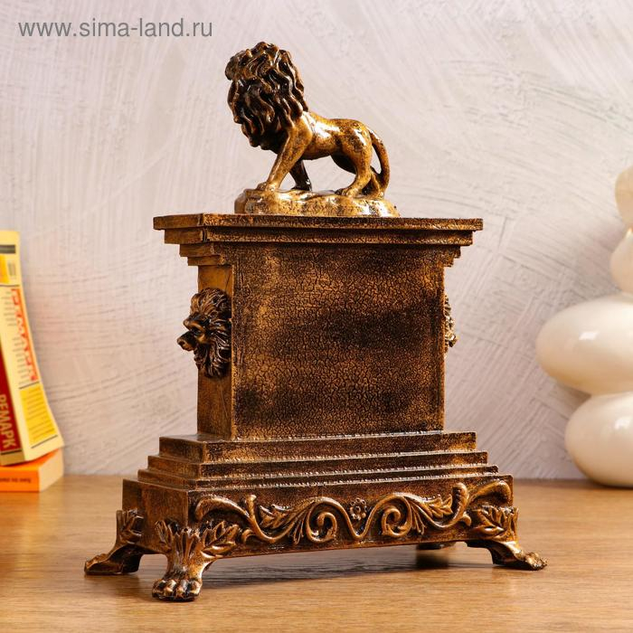 Часы настольные интерьерные на батарейках Часы настольные интерьерные на батарейках "Царь зверей", 24.5 х 13 х 30 см