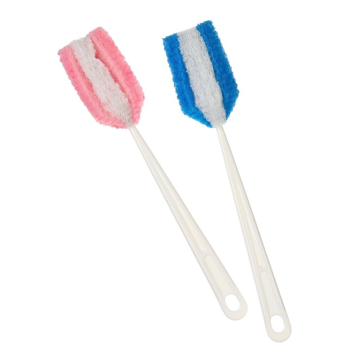 Ёршик для бутылочек, цвет МИКС, 33 см, губка, Крошка Я