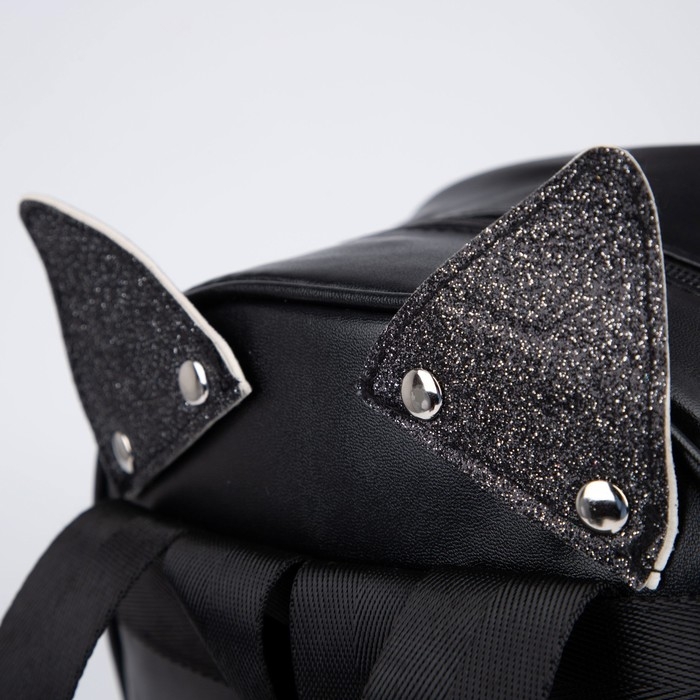 Рюкзак детский для девочки с блестками «Котик», съемные элементы, 27х23х10 см