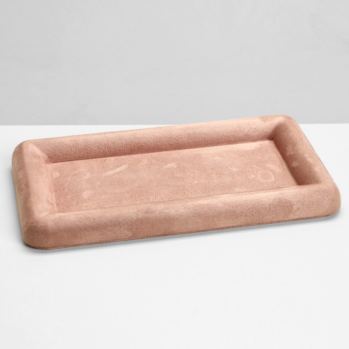 Подставка для украшений универсальная без вставок «Плюш», флок, 12×20×1,8 см, цвет розовый Подставка для украшений универсальная без вставок «Плюш», флок, 12×20×1,8 см, цвет розовый