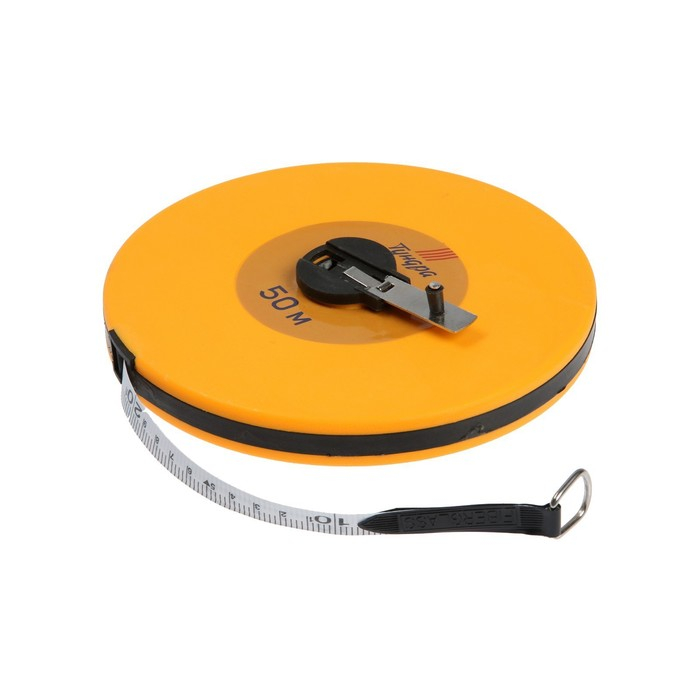 Рулетка геодезическая ТУНДРА, фиберглассовая лента, закрытый корпус, 50 м х 13 мм Рулетка геодезическая ТУНДРА, фиберглассовая лента, закрытый корпус, 50 м х 13 мм