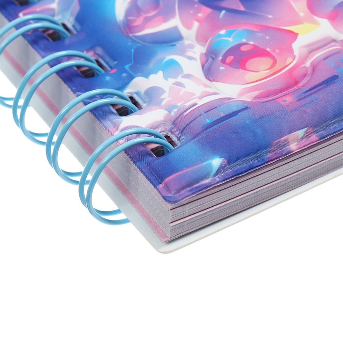 Записная книжка подарочная на гребне 80л,линия, цветной блок,обложка ПВХ 3D Мишка(10х10,5см) 10539 Записная книжка подарочная на гребне 80л,линия, цветной блок,обложка ПВХ 3D Мишка(10х10,5см) 10539