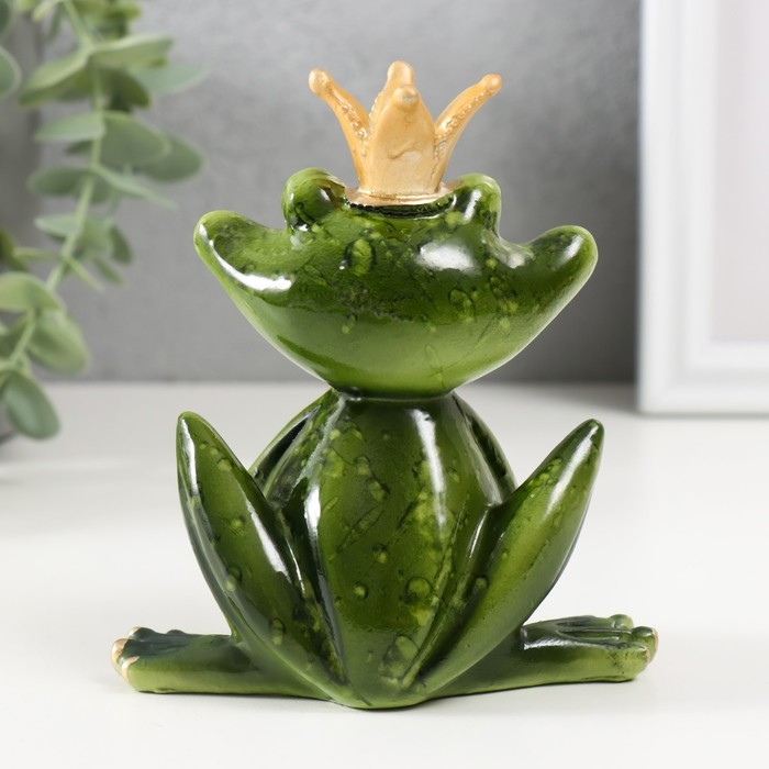 Сувенир полистоун лак Сувенир полистоун лак "Лягушка-царевна" 11,5х10,5х7 см