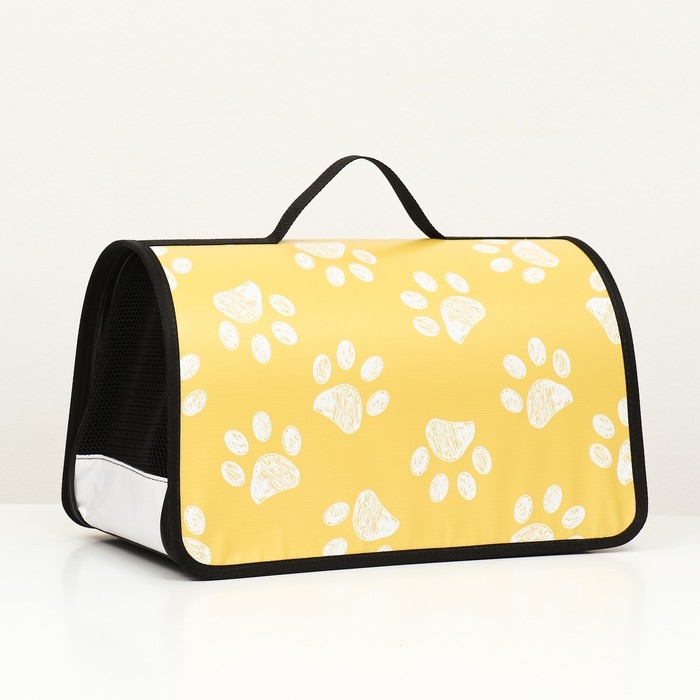 Сумка - переноска для животных  Сумка - переноска для животных "Лапки", каркасная, 45 х 25 х 30 см