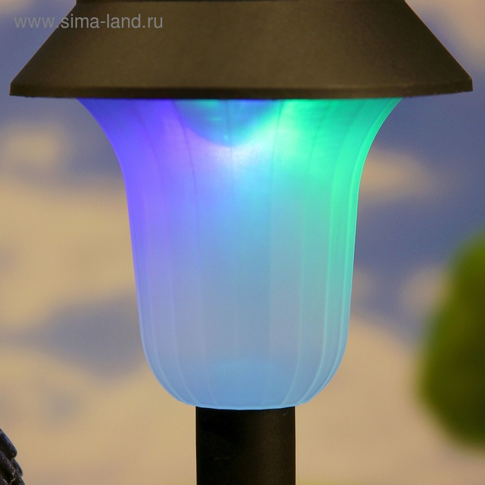 Садовый фонарь  Садовый фонарь "Зайцы у фонаря" 23х28см