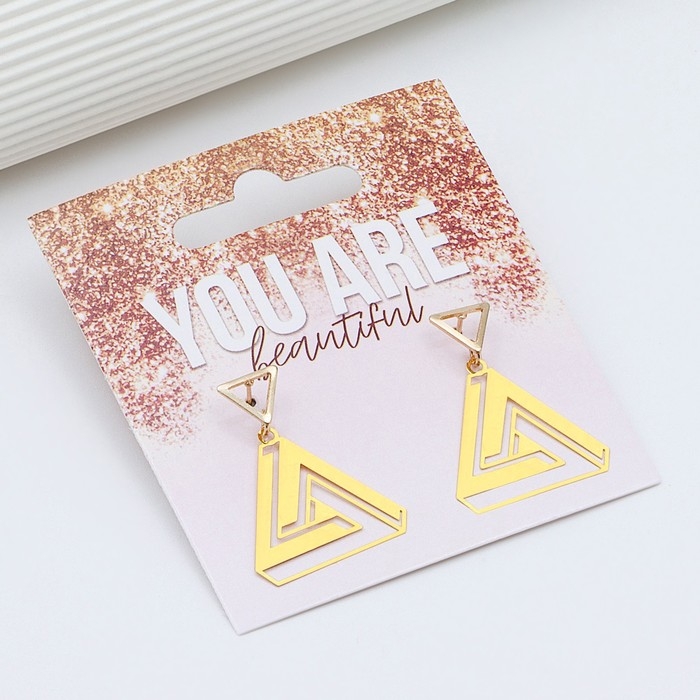 Серьги «You are beautiful», 2.5 х 4 см Серьги «You are beautiful», 2.5 х 4 см