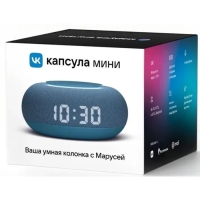 Умная колонка VK Капсула  мини (MRC02BL), голосовой помощник Маруся,5Вт,Wi-Fi, BT4.2, синяя