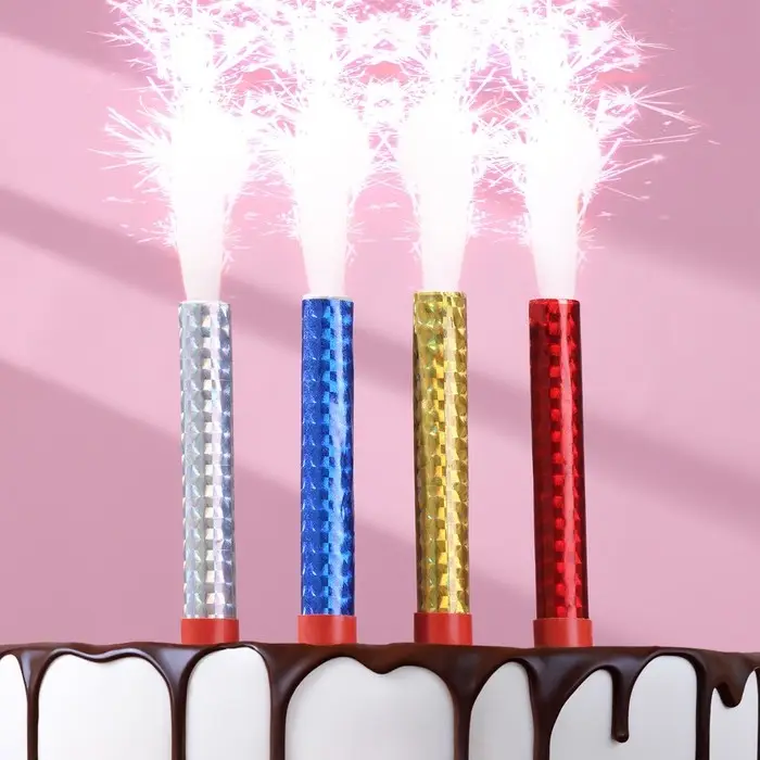 Свечи-фонтаны «Чудный фонтанчик», 10 см, 30 сек, 4 штуки