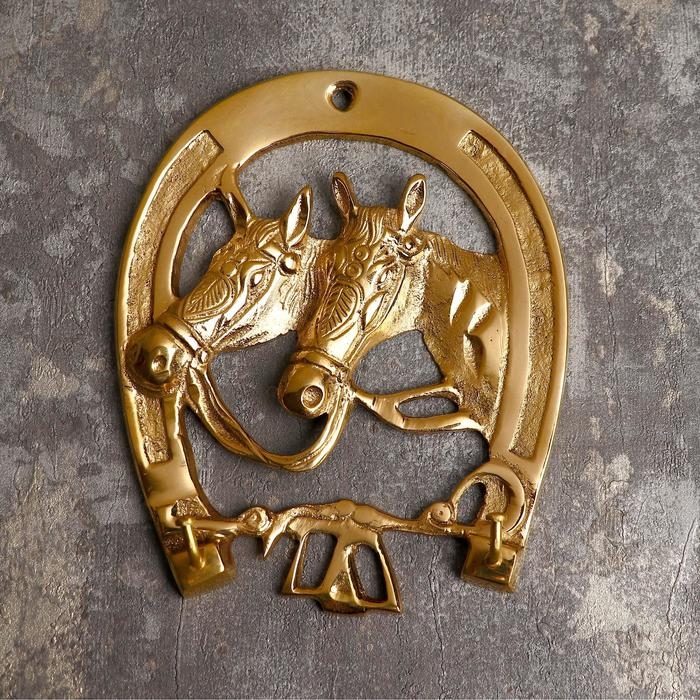 Крючки Крючки "Лошади" латунь 16х13х3 см