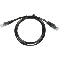 Патч-корд BigTech OPCC008 UTP CCA кат.5e/1м/литой/многожильный (черный)