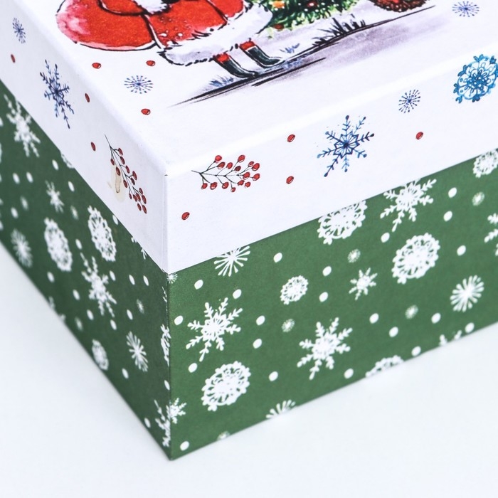 Коробка прямоугольная "Снежная пора" ,27 × 17 × 11 см