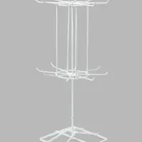 Вертушка, 2 яруса по 8 крючков, 13&times;13&times;40 см, белая