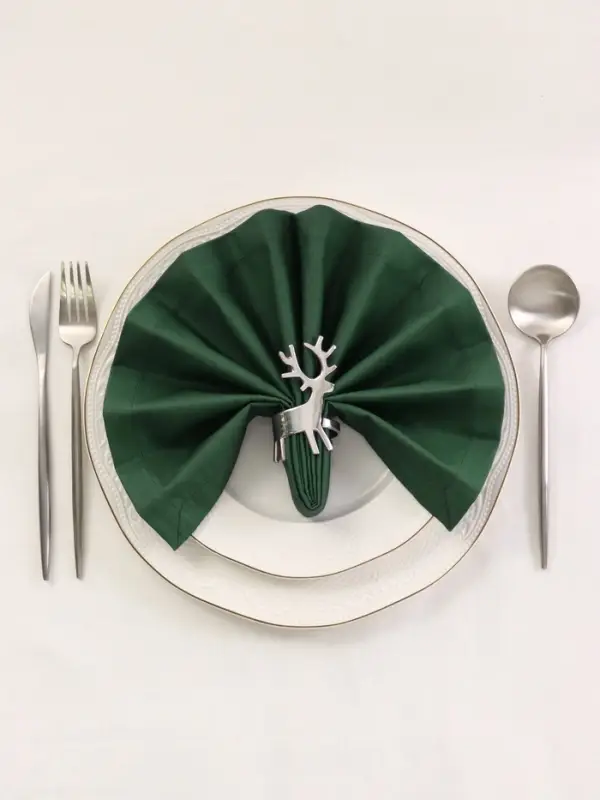 Кольцо для салфеток &laquo;Лесной олень&raquo;, 7.5&times;4.4.5&times;4.5 см, латунь, никелевое покрытие