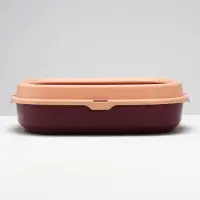 Туалет с бортом 40×34×11 см, бордовый