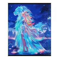 Комплект тетрадей из 5 штук 48 листов в клетку Calligrata TOP &laquo;Девушка и лев&raquo;, обложка мелованный картон, голографическая ламинация, блок офсет