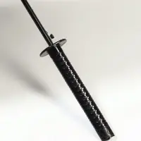 Зонт - трость полуавтоматический &laquo;Катана&raquo;, эпонж, 16 спиц, R=51/60 см, d=102 см, чёрный