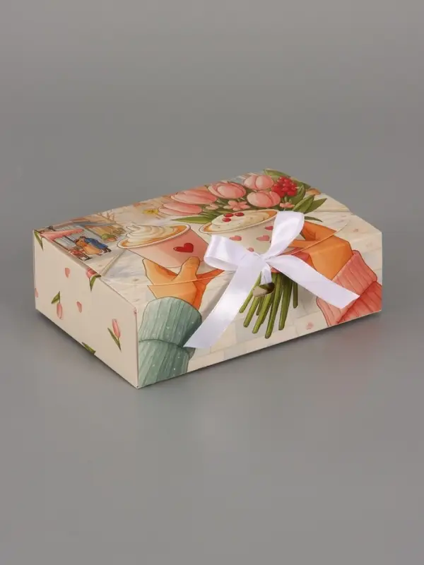 Подарочная коробка сборная "Тепло",  16,5 х 11, 5 х 5 см