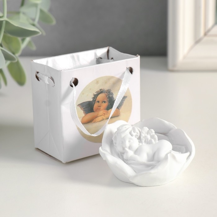 Сувенир Сувенир "Ангелочек спящий в цветке" МИКС 3,5х5,5х5,5 см