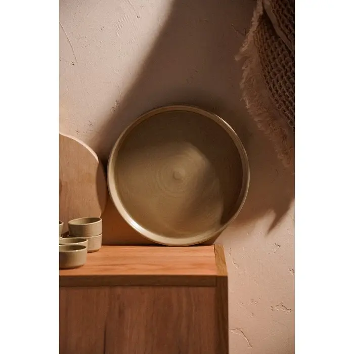 Тарелка фарфоровая обеденная SL Home &laquo;Песчаный бриз&raquo;, d=26 см, бежевая