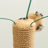 Когтеточка, 35&times;35&times;53 см, с тремя игрушками, бежевая