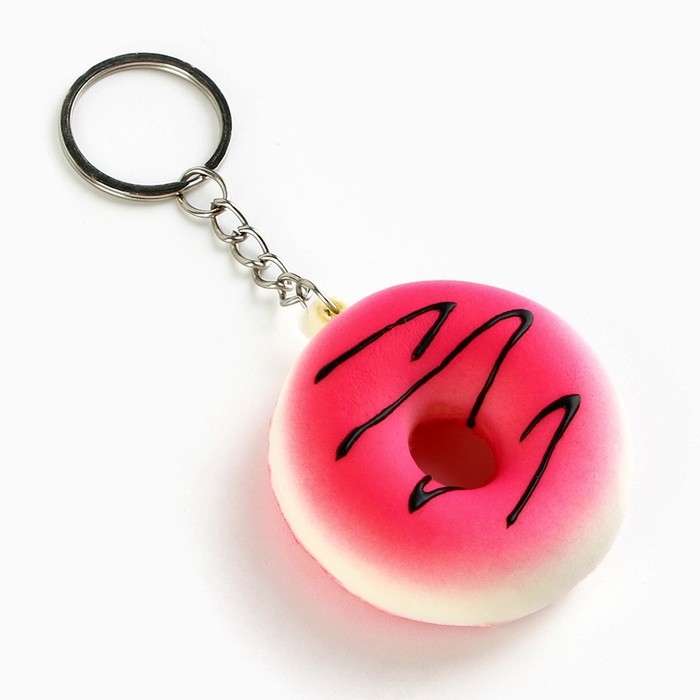 Брелок для ключей мялка «Пончик», 5 см