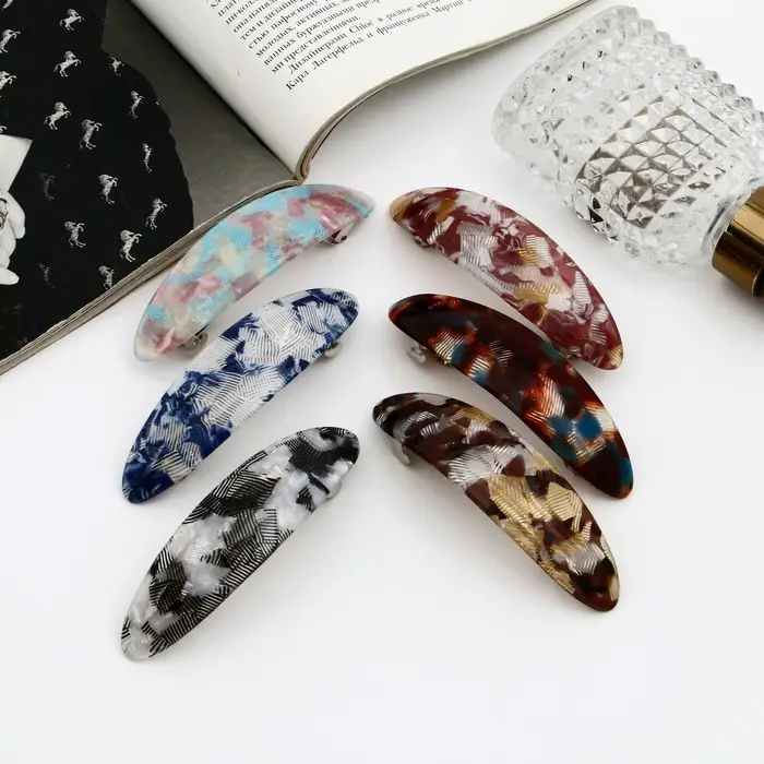 Заколка - автомат для волос «Рапсодия», 9 см, МИКС Заколка - автомат для волос «Рапсодия», 9 см, МИКС