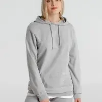 Толстовка с капюшоном унисекс Hoodie, серый меланж, размер XS