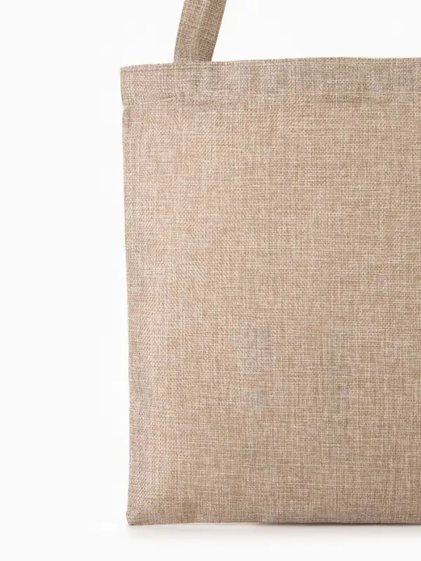 Сумка текстильная шопер на молнии, 33&times;0.5&times;38 см, бежевая