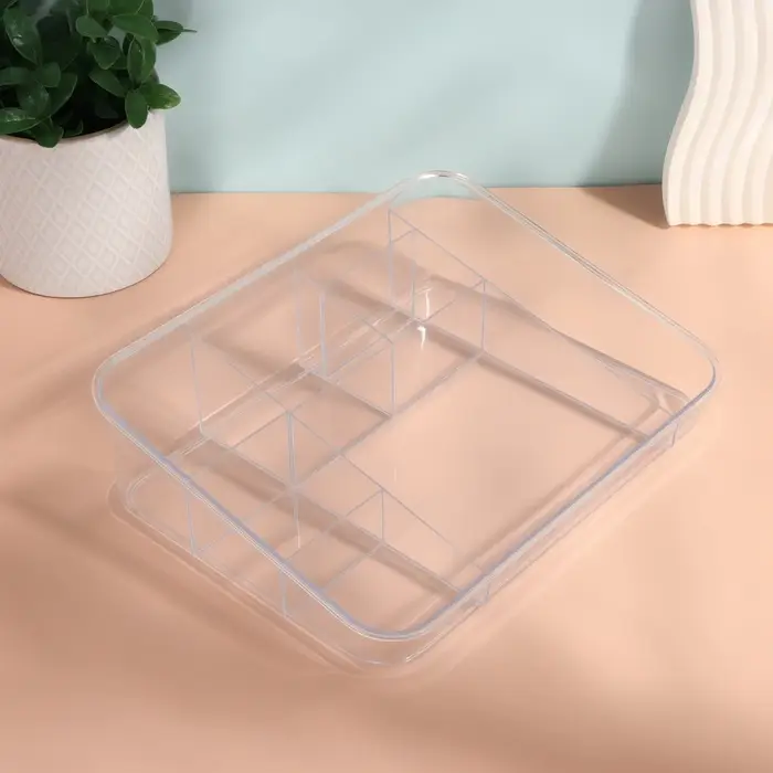 Органайзер для хранения косметики, 8 секций, 26&times;20&times;7 см, МИКС