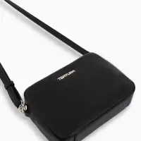 Сумка женская кросс-боди TEXTURA на молнии, 20&times;7&times;15 см, чёрная