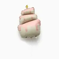 Воздушные шары &laquo;Розовый тортик&raquo;, фольга, латекс, набор 12 шт.