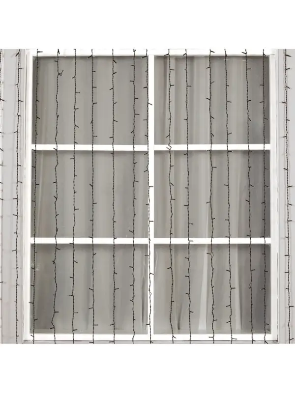 Гирлянда &laquo;Занавес&raquo; 2&times;6 м, IP44, УМС, тёмная нить, 1440 LED, свечение мульти, 220 В